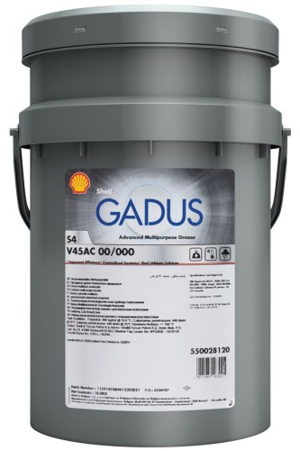Shell Gadus S4 V45AC 00/000 - 18 kg - smar półpłynny EP
