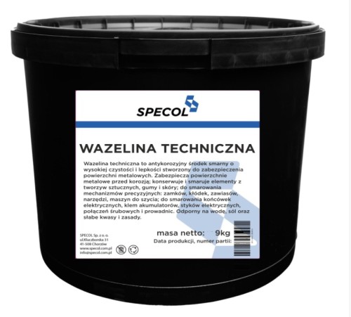 Wazelina techniczna niskotopliwa bezkwasowa - 9 kg - Specol