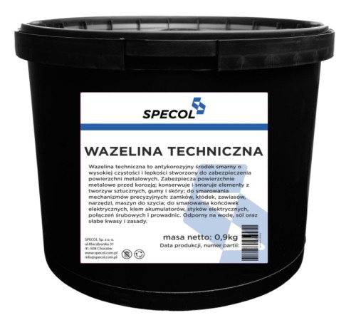 Wazelina techniczna niskotopliwa bezkwasowa - 0,9 kg - Specol